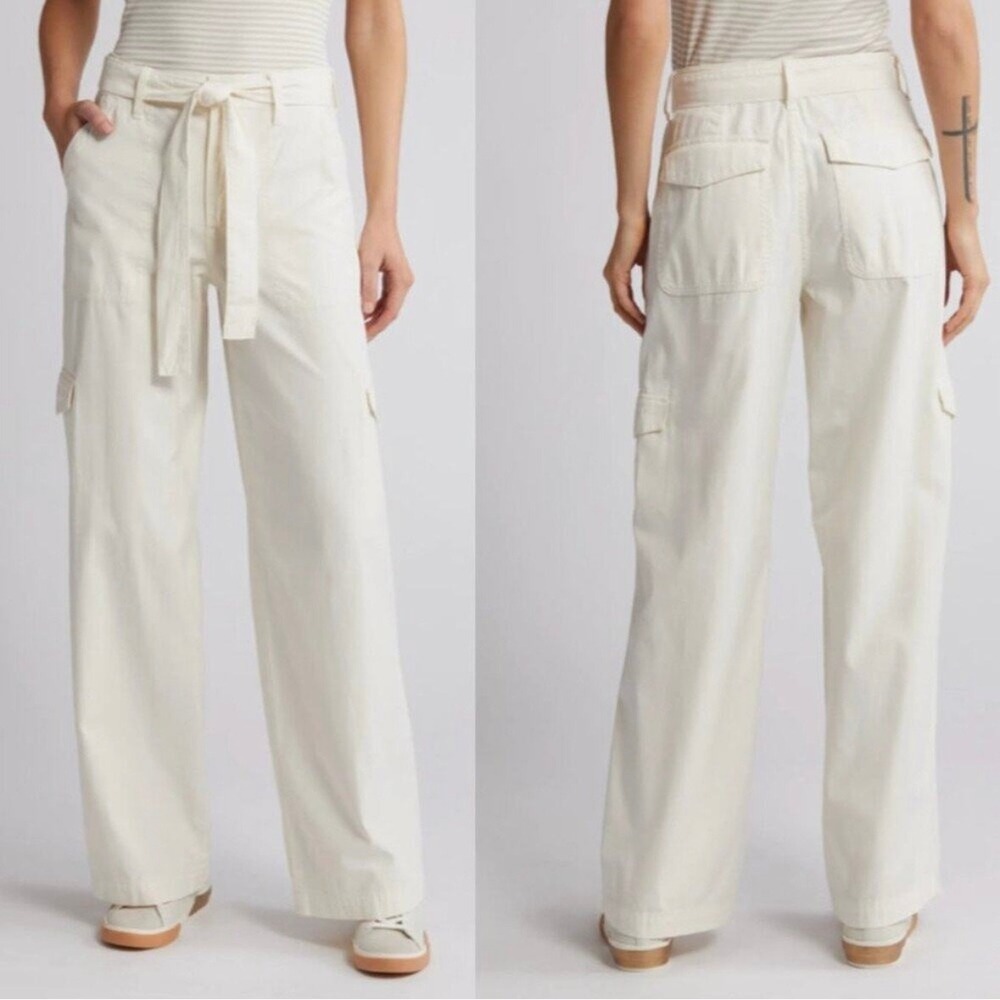 madewell no076 griff superwide-leg cargo pants in garment dye, women size 33